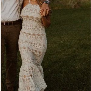 Love Fire Maxi Boho Lace Dress Wedding feminine